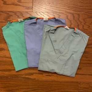 Lot of 3 Medline Angelstat Reversible Scrub Tops  S
